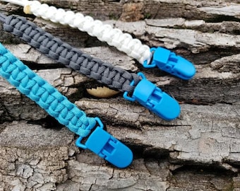 CLEARANCE Paracord Soother Clips - Paracord Baby Pacifier Clips - Baby Gifts - Baby Shower- Newborn Gift