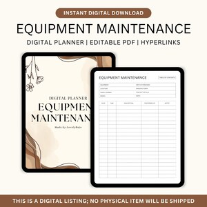 Editable Equipment Maintenance, Maintenance Record
