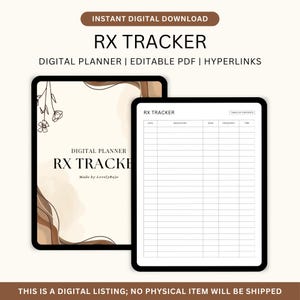 Registro de recetas editable, registro de medicamentos, seguimiento de prescripciones