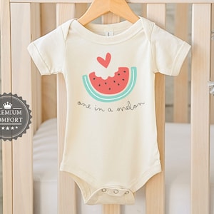 One in a Melon Baby Bodysuit - Watermelon Bodysuit - Cute Baby Clothes - Funny Baby Shower Gift - Newborn Baby Outfit