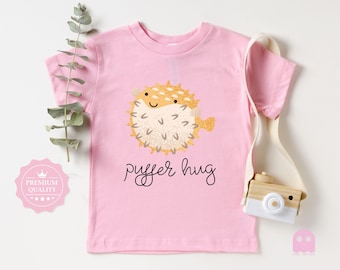 Pufferfish Kids T-Shirt: Retro Graphic Tee - Ocean Animal Lover Gift