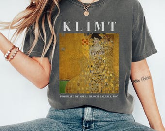 Klimt Art Shirt, Comfort Colors Portrait Tee, Art Teacher Gift
