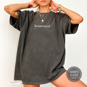 Houston AF T-Shirt, Minimalistisches Houston City T-Shirt, Houston Touristengeschenk, Houston Souvenir, Houston-Themenhemden, Texas-Hemd, Geschenk für sie
