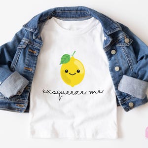 Toddler T-shirt - Exsqueeze Me Lemon Kids Tee - Cute Citrus Toddler, Infant & Youth TShirt - Fun Summer Fruit Shirt