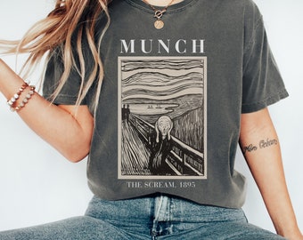 Munch The Scream Art Shirt, Comfort Colors Art Shirt, Artwork Tshirt, Art Teacher Gift, Painting Shirt, Art Lover Tee, Artist Gift,Artsy Tee