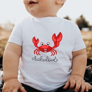 Toddler T-shirt - Crabulous Kids Vacation Tee - Seaside Fun Crab Shirt - Retro Natural Infant, Toddler & Youth Beach Shirt