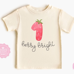 Berry Bright 1e verjaardag babyromper - schattige babyoutfit aardbei - grappige babykleding - cadeau pasgeborene - babyshowercadeau - lieve baby