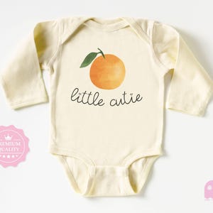 Little Cutie Baby Bodysuit - Cute Orange Baby Outfit - Funny Baby Clothes - Newborn Gift - Baby Shower Gift - Fruit Baby Bodysuit