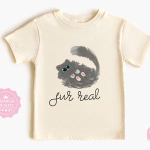 Body de bebé con un adorable gatito de piel auténtica - Ropa divertida para bebé - Regalo perfecto para recién nacidos - Regalo para baby shower - Body para bebé