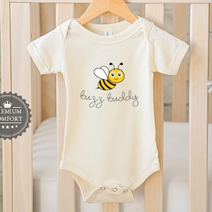 Buzz Buddy Baby Bodysuit - Adorable Bumblebee Baby Outfit - Cute Baby Clothes - Newborn Gift - Baby Shower Gift - Sweet Baby Bodysuit