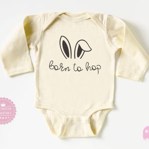 Born to Hop Bunny Baby Bodysuit - Adorable Rabbit Baby Outfit - Cute Baby Clothes for Girls - Newborn Gift-Baby Shower Gift - Sweet Bodysuit