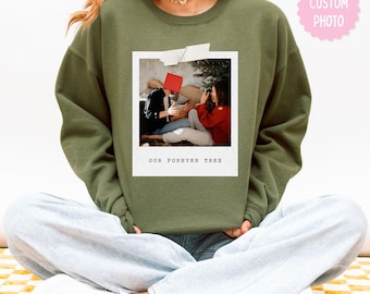 Christmas Custom Polaroid Photo Sweatshirt for Couples Gift