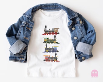 Toddler T-shirt - Vintage Steam Train Kids Retro TShirt - Classic Locomotive Natural Infant, Toddler & Youth Tee