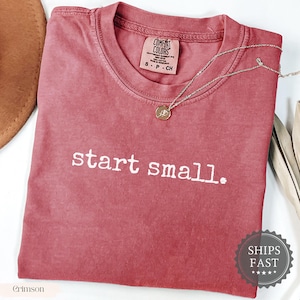 Camiseta &quot;Empezar desde cero&quot;, camiseta con frase motivacional, camiseta inspiradora, camiseta con vibras positivas, camiseta inspiradora, camiseta de moda para mujer