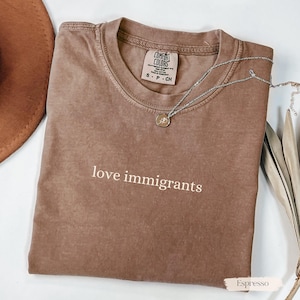Love Immigrants T-shirt, Subtle Pro-immigrant rights tee, No deportations Shirt, DACA support Shirt, Anti Racism Shirt, Anti Fascism Shirt