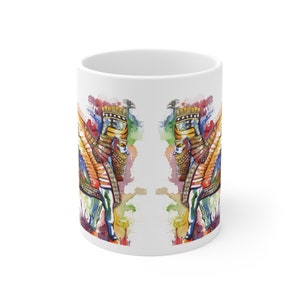 Assyrian Flag and Lamassu Ceramic Mug