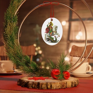 St George | Santo | Ornamentos de Metal