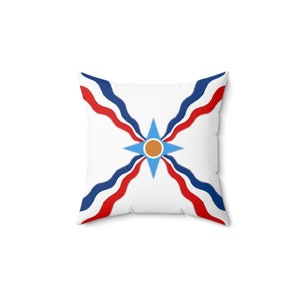 Assyrian Flag | Home Decor | Spun Polyester Square Pillow