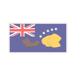 Australian Boot Flag | Fun Flag | Kiss-Cut Stickers