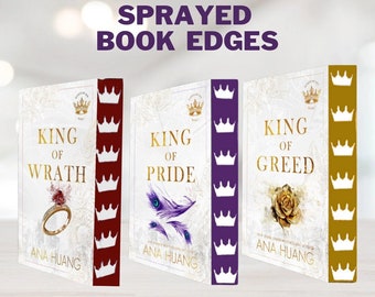 King of Greed, King of Wrath, King of Pride, Ana Huang Sprayed Edges Custom-made Special Edition Books, Kings of Sin Series