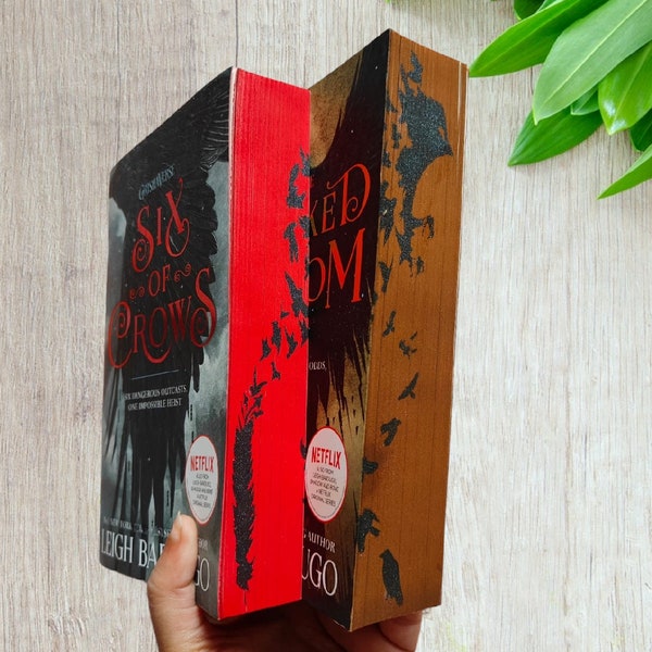 Ensemble de livres Six of Crows Duology Leigh Bardugo avec bords pulvérisés sur mesure, édition spéciale