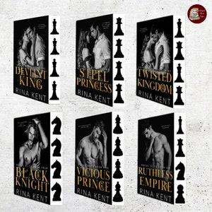 Deviant King, Steel Princess, Twisted Kingdom, Black Knight, Vicious Prince, Ruthless Empire, Royal Elite Series, Rina Kent, Sprayed Edges