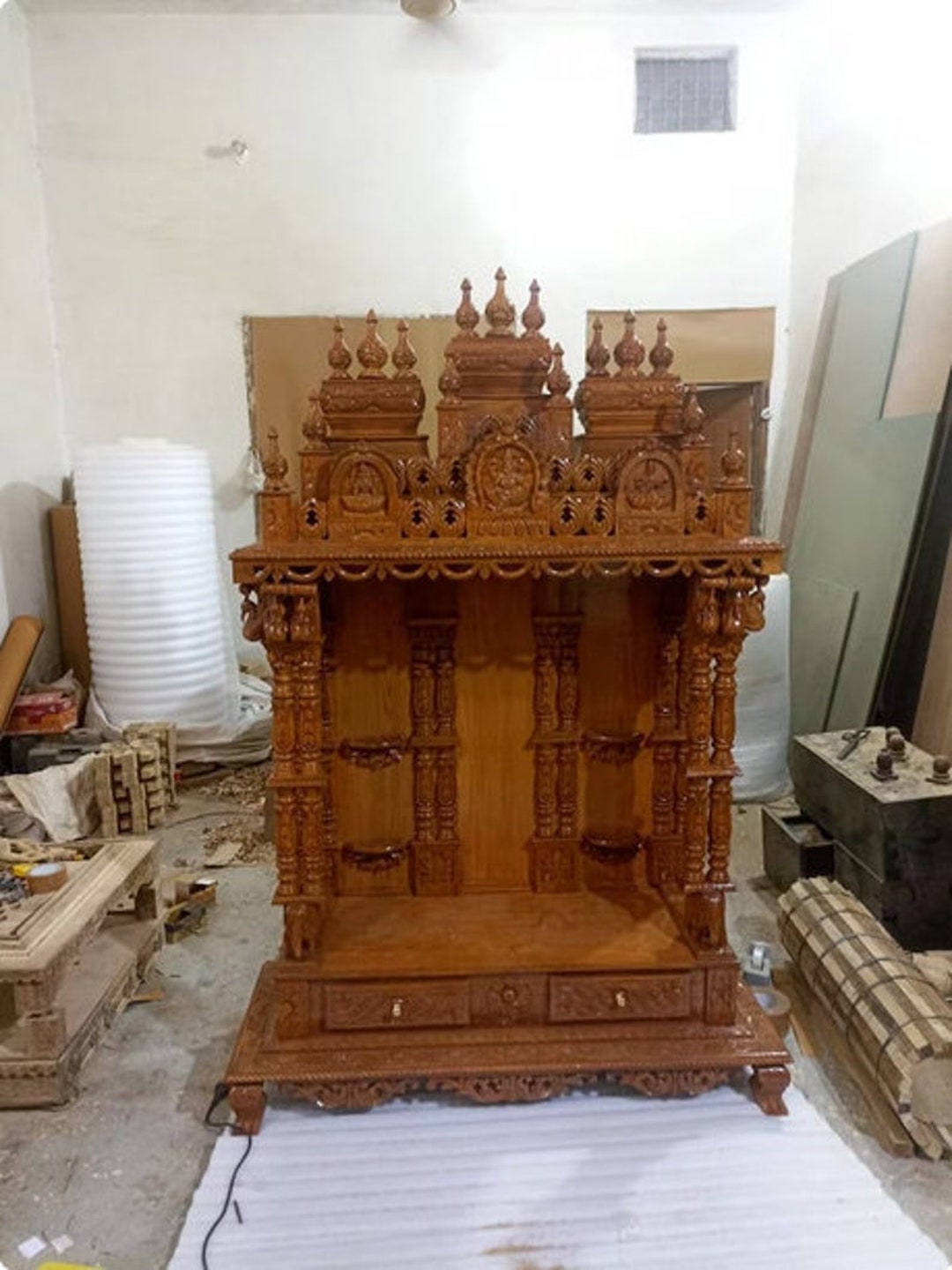 72 large Home Temple Wood Temple Hindu Mandir, Home Temple,carved