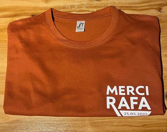 Thank You Rafa Tennis Sport Fashion T-Shirt Ochre Rafael Nadal Roland Garros