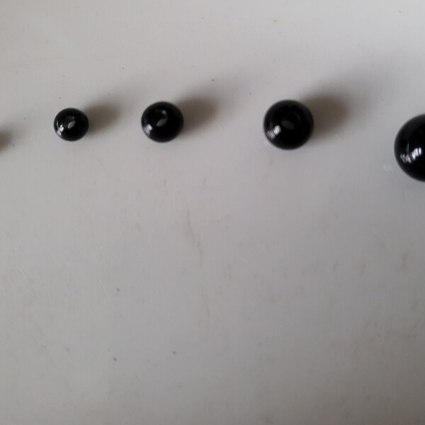 Black beads for eyes, felting, knitting, crochet etc