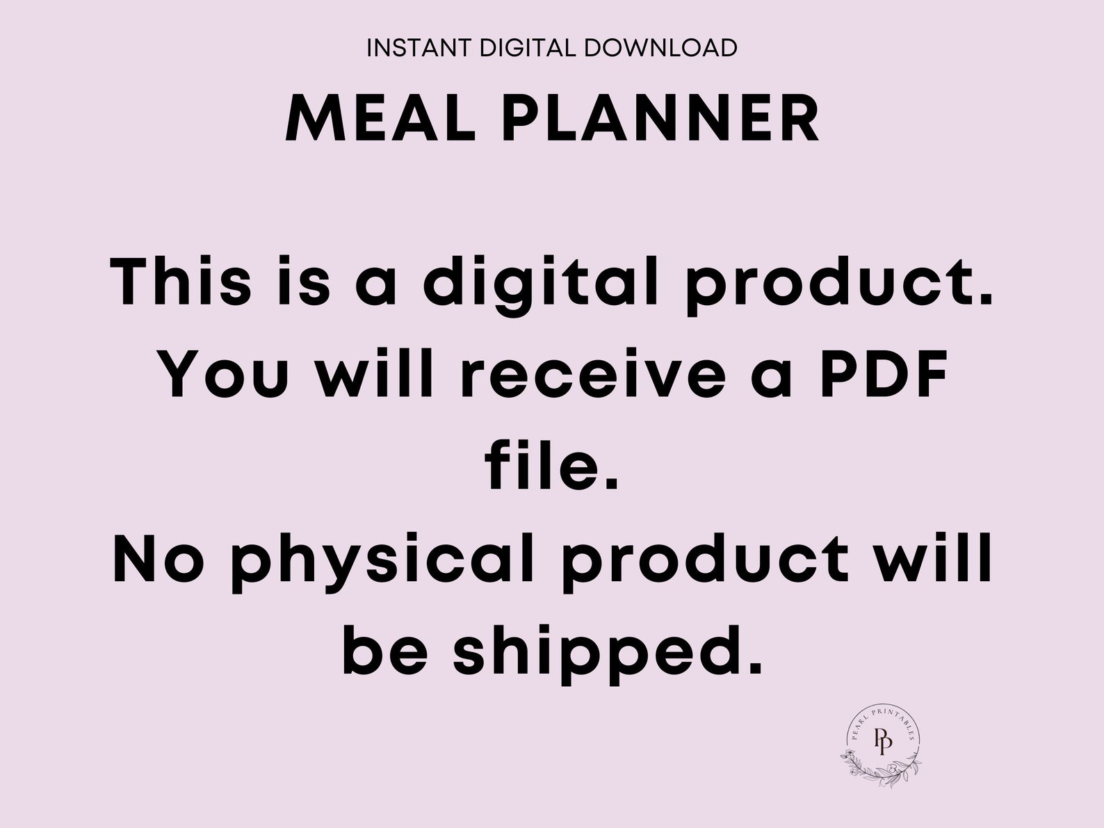 Printable Meal Planner A4 Size Printable PDF Weekly Meal Tracker
