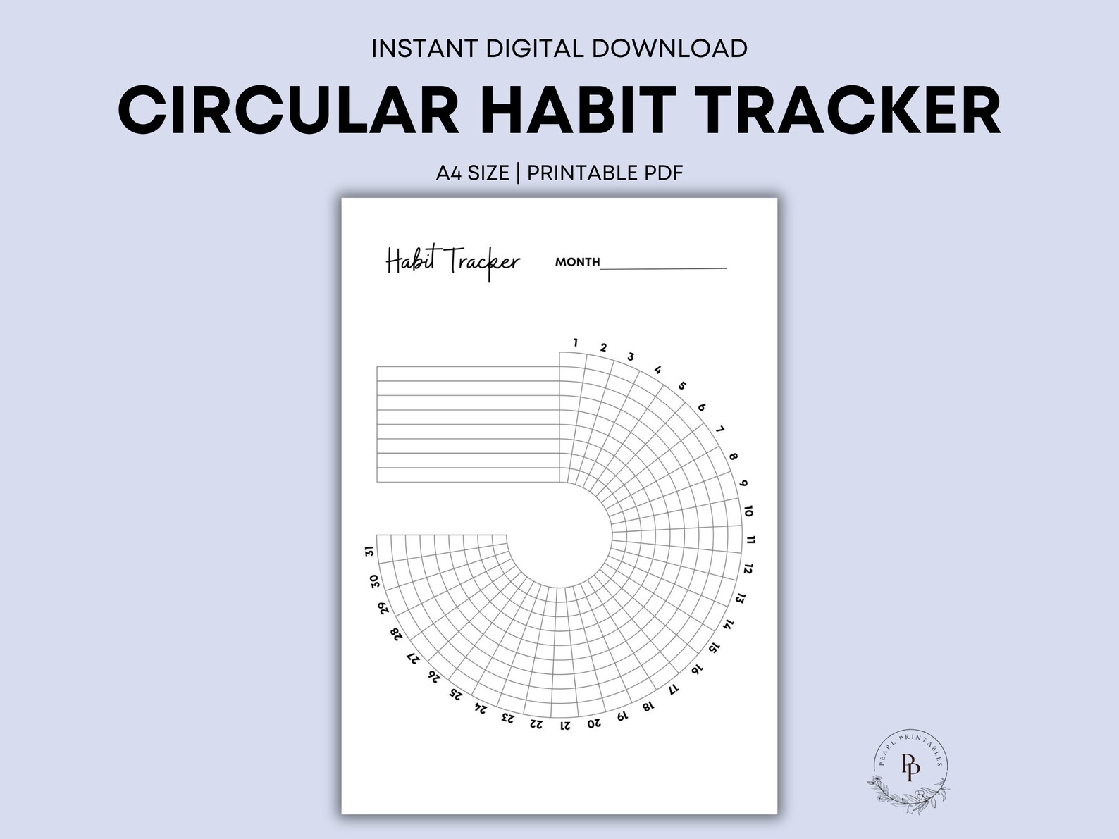 Printable Habit Tracker A4 Size PDF Download Self Care Planner Routine ...
