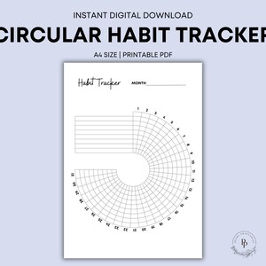 Printable Habit Tracker | A4 Size PDF Download | Self Care Planner ...