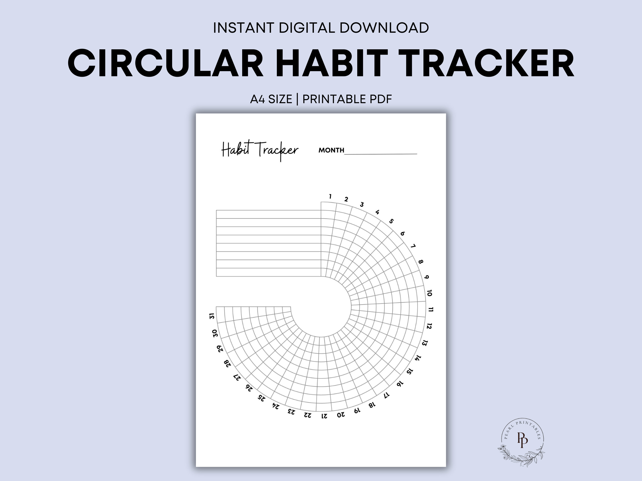Printable Habit Tracker A4 Size PDF Download Self Care Planner Routine ...