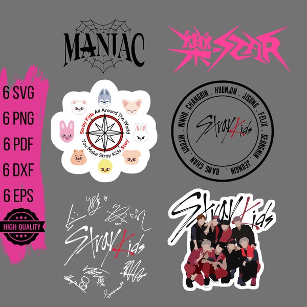 Stray Kids SKZ Maniac logo, Stray Kids Skz ROCK-STAR, Stray Kids vector , kpop, Stray Kids signature, svg png pdf dxf eps