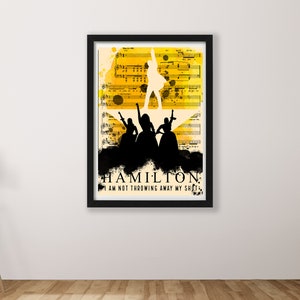 Hamilton Musical Poster Print - Poster digitali, arte murale, arredamento per la casa, regalo di Broadway, poster per amanti della musica, stampa artistica teatrale