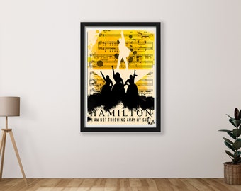 Hamilton Musical Poster Print - Digital Posters, Wall Art, Home Decor, Broadway Gift, Music Lover Poster, Theatre Art Print