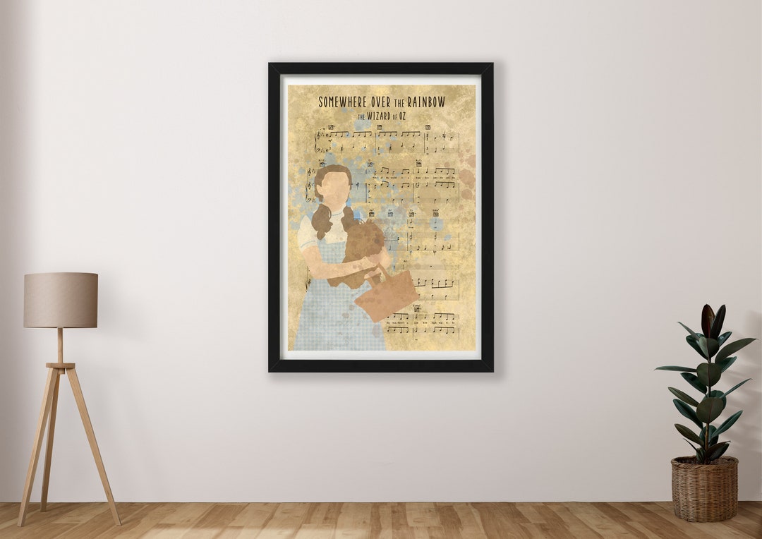 Wizard of Oz Sheet Music Art Print | Dorothy Minimalist Design (digital ...