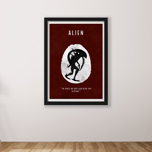 Alien Minimalist Film Movie Print available in a2 a3 a4