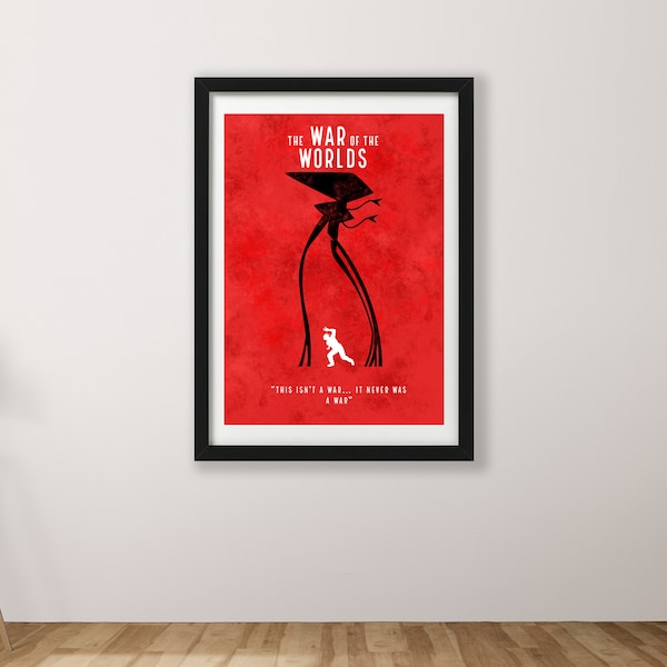 War of the Worlds Spielberg Minimalist Film Movie Print available in a2 a3 a4