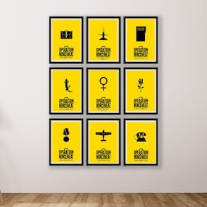 Stampe d'arte di spartiti musicali Operation Mincemeat / Set di 9 / Stile minimalista / West End Broadway / disponibile in a2 a3 a4