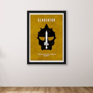 Gladiator Minimalist Film Movie Print available in a2 a3 a4