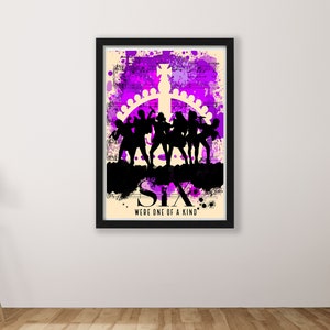 Zes muzikale posterafdruk: digitale posters, kunst aan de muur, woondecoratie, Broadway-cadeau, poster muziekliefhebber, theaterkunstafdruk