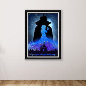 Snow White and the Seven Dwarfs Print available in a2 a3 a4