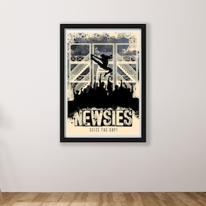 Impresión de póster musical de Newsies: pósteres digitales, arte de pared, decoración del hogar, regalo de Broadway, póster para amantes de la música, impresión de arte teatral