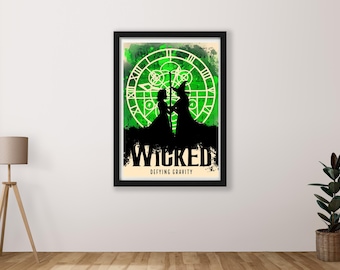 Wicked Musical Poster Print - Digital Posters, Wall Art, Home Decor, Broadway Gift, Music Lover Poster, Theatre Art Print, wicked movie