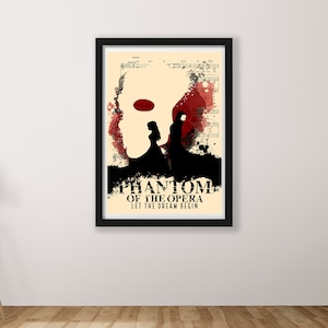Phantom of the Opera Musical Print available in a2 a3 a4