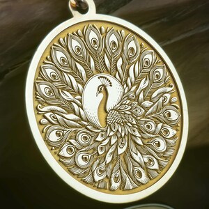 14K Solid Gold Peacock Necklace, Silver Peacock Pendant, Gold Plated Majestic Bird Necklace, Rose Gold Plated Peacock Charm