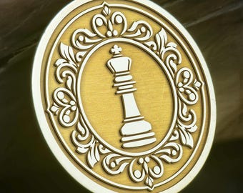 14K Solid Gold Chess King Necklace, Royal Pendant, Elegant Grandmaster Chess Piece Jewelry, Strategy Game Charm Gift