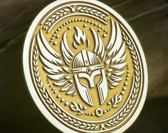 14K Solid Gold Valkyrie Helmet Pendant, Norse Warrior Necklace, Viking Battle Amulet, Winged Helmet Medallion, Nordic Mythology Jewelry