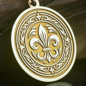 14K Solid Gold Fleur de Lis Necklace, Silver Fleur de Lis Necklace, French Royal Symbol Pendant, Elegant Lily Charm, Heritage Jewelry